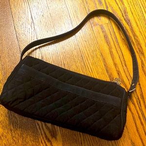 Vera Bradley, black quilted handbag
